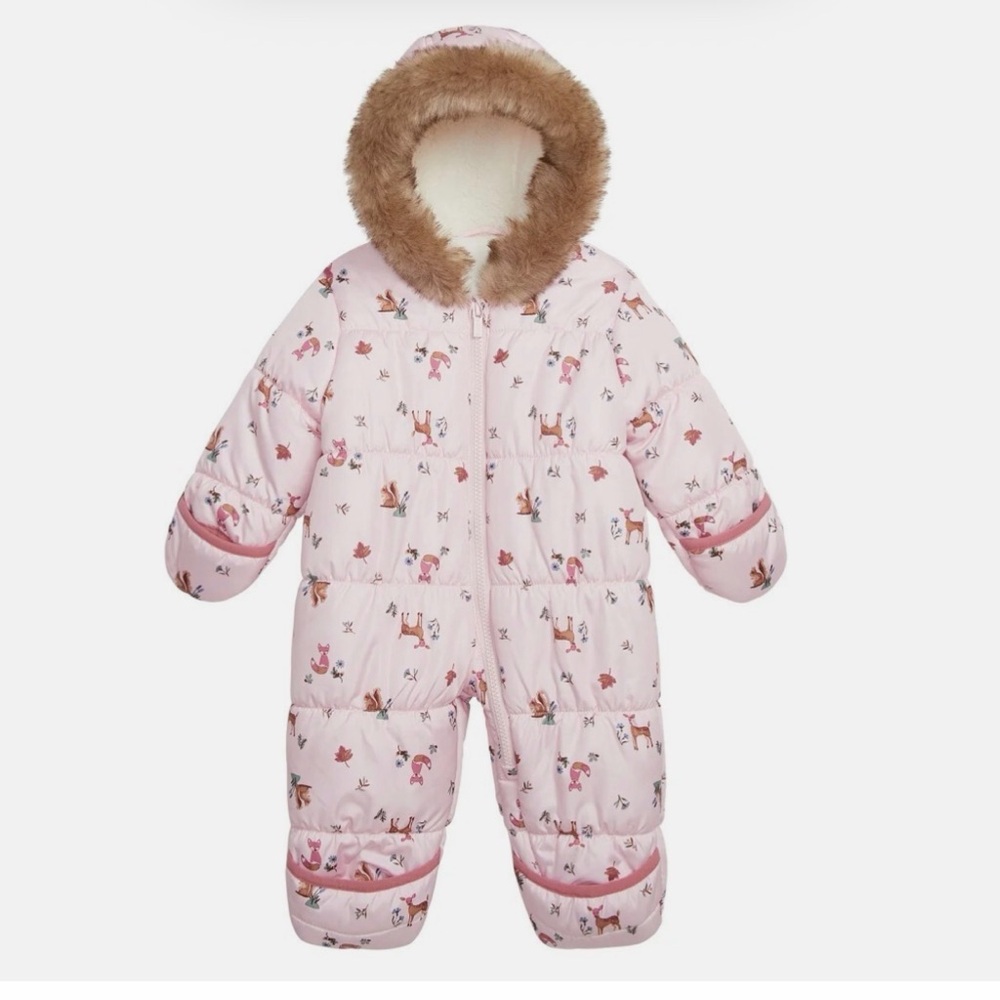 NWT Carter's Pram with Grayish-Brown Fur Trim